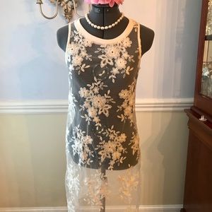 Forever 21 Sheer Lace Overdress S